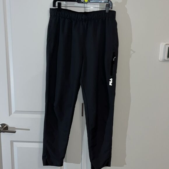 Gray tapered legs FILA Secure sweatpants track suit casual pants men’s work out - Picture 1 of 5